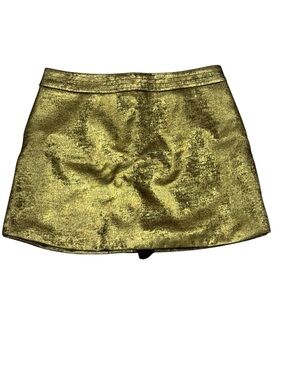 Gold Metallic Mini Skirt/Short  Shimmer A-Line